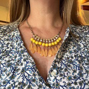 The Limited Yellow Beaded Statement Necklace